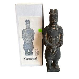 BEAUTIFUL Miniature Terra Cotta Soldier Of China - excellent condition 8" in box